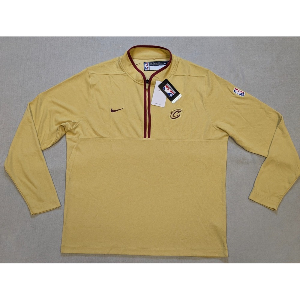 Cleveland Cavaliers Pullover Mens XL Gold Nike City Edition Coaches Zip NBA